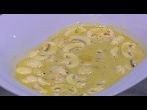 شوربة الجمبري بالكاري و المشروم